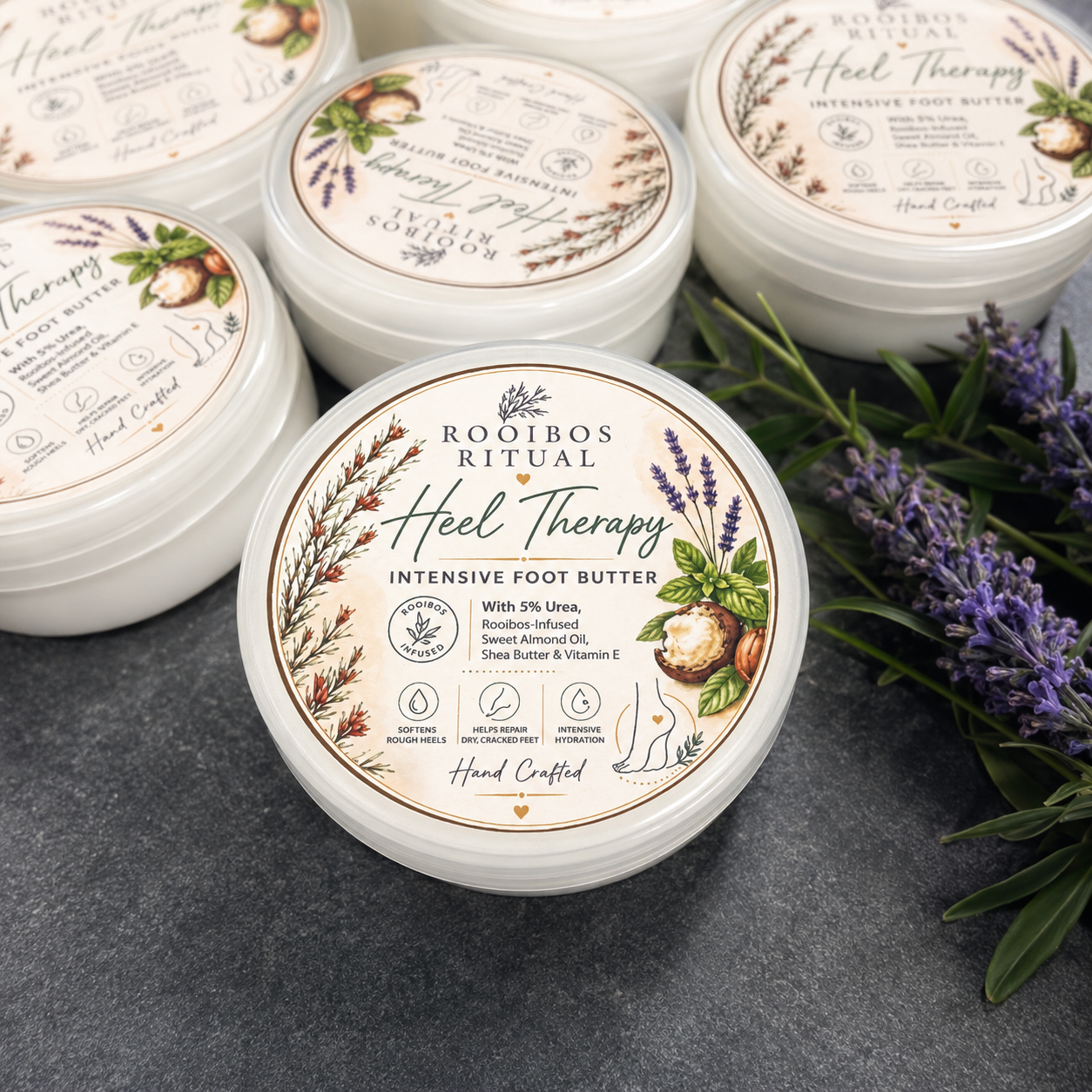 Heel Therapy Intensive Foot Butter | 5% Urea, Shea Butter & Rooibos