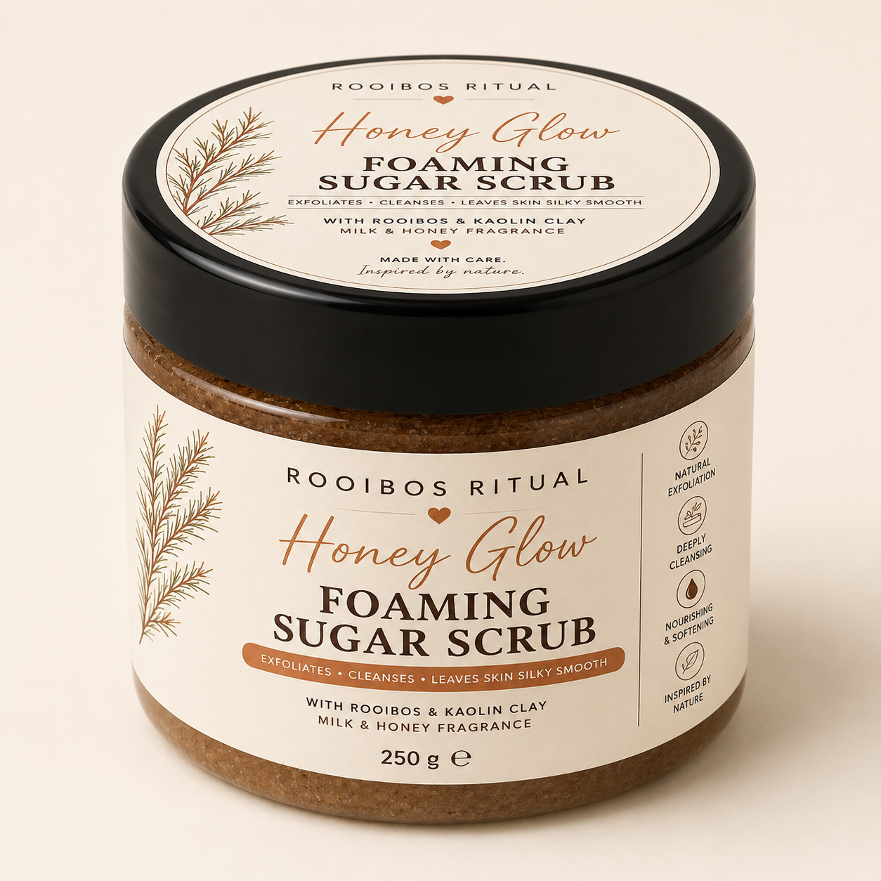 Honey Glow Foaming Sugar Scrub

Exfoliate • Cleanse • Glow